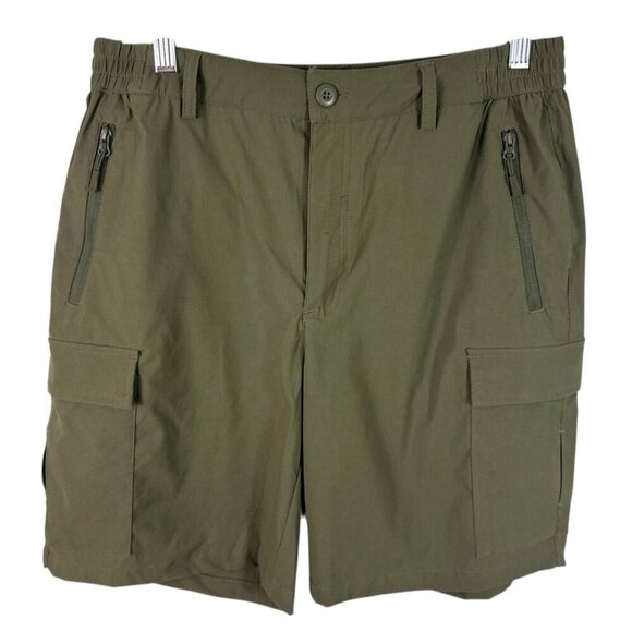 MagcoMsen Men's M Outdoor Cargo Shorts Olive New Inseam 8.25" - Picture 1 of 13